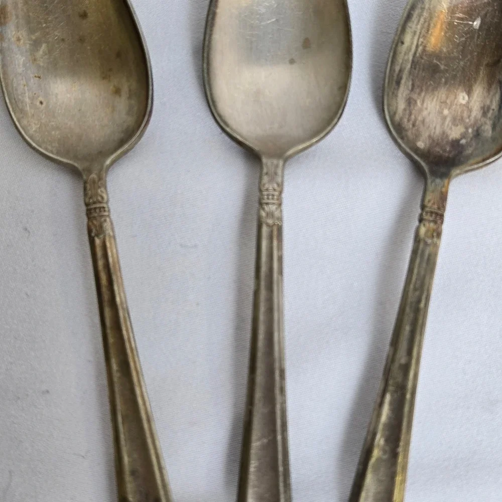 Holmes & Edwards‎ Silverplate Teaspoons, Danish Princess, 6.25